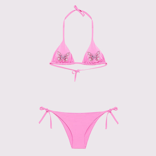 Two Piece Triangle Pink Bikini