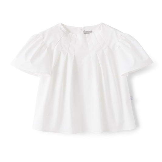 Shirt in White Sateen