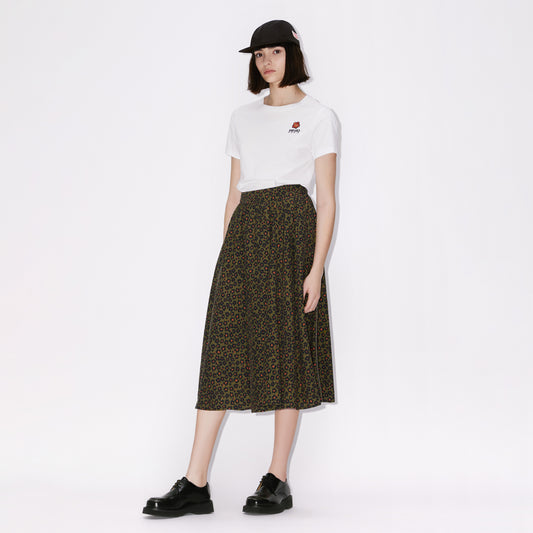 Hana Leopard Midi Skirt