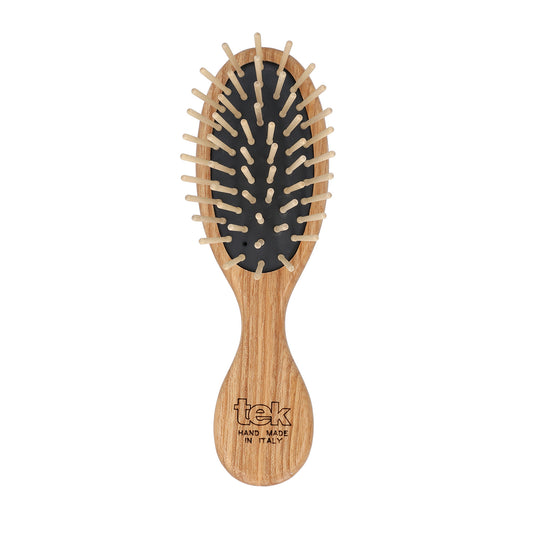 Oval Purse Antistatic Wood Hair Brush