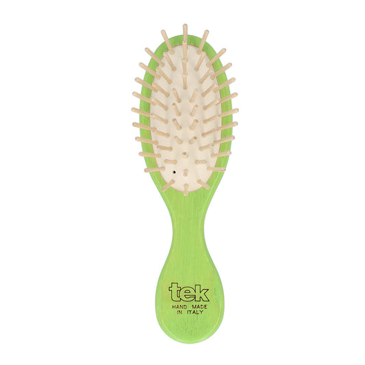 Lime Oval Purse Antistatic Hair Brush