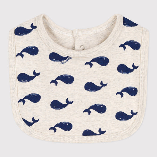 Baby Cotton Whale Bib