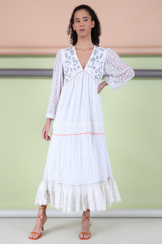 Adreena Embroidered Dress