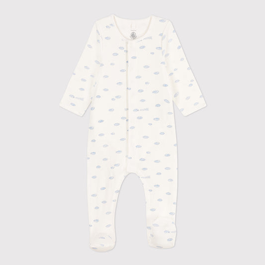 Baby Tube Knit Cloud Patterned Bodyjama