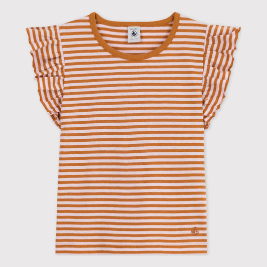 Girls Striped Cotton T-shirt
