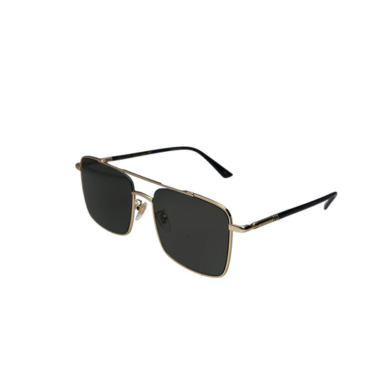 Black Aviator Metal Sunglasses