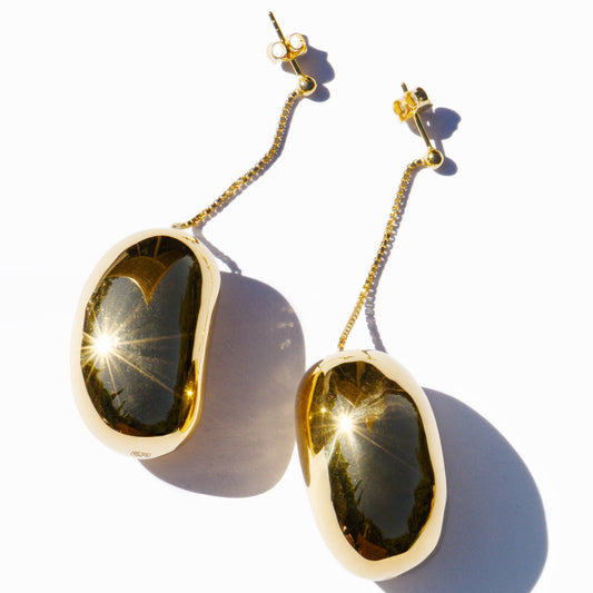 Bean Gold Earrings